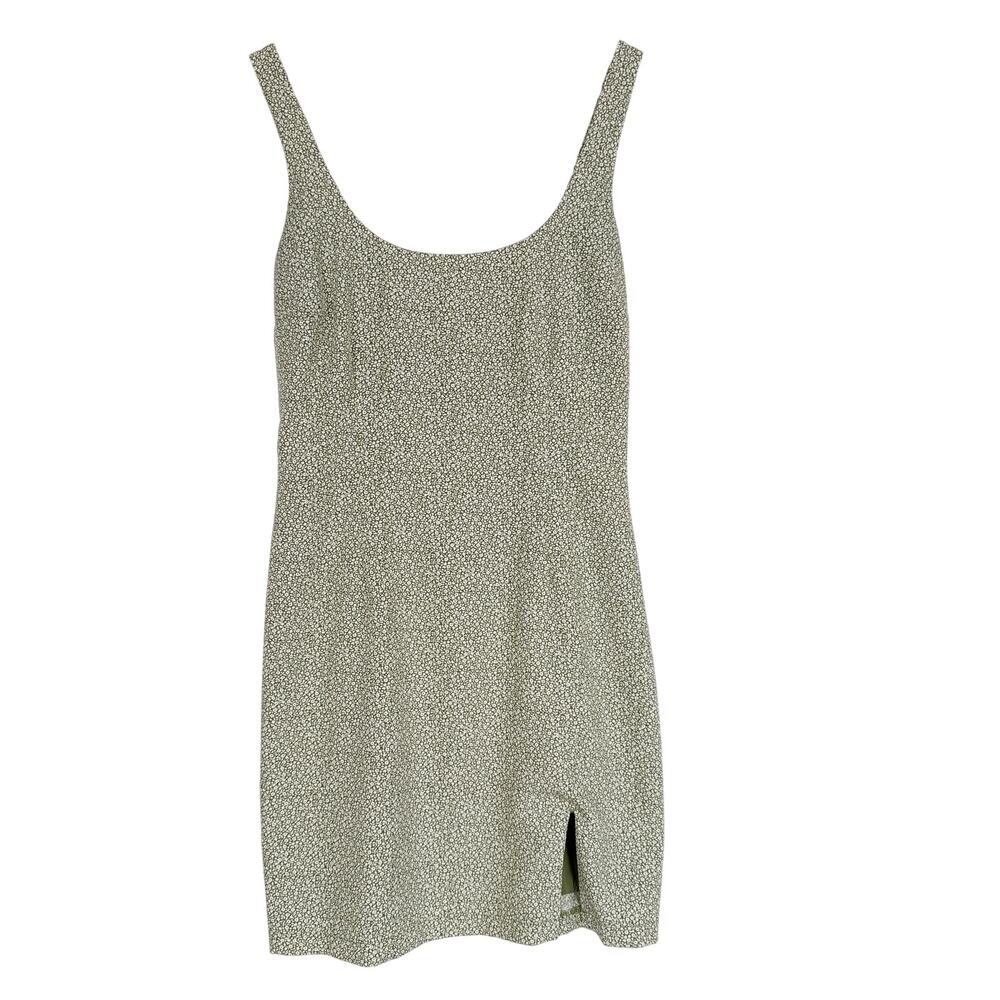 Abercrombie & Fitch 90s Mini Slip Dress Green Floral - SP Small Petite